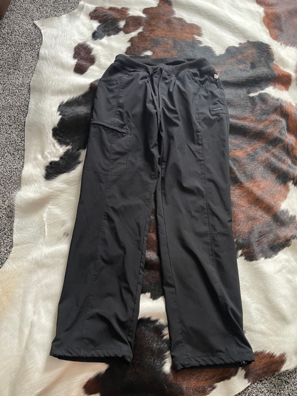 Black Utility Scrub Pants with Cargo Pocket